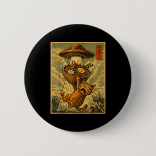 Macaron Rond 5 Cm Drôle de chat japonais ramen ufo anime hommes femm
