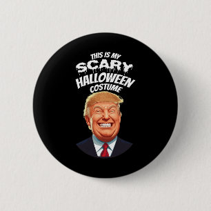 Macaron Rond 5 Cm Drôle de Donald Trump Épouvantable Farce d'Hallowe