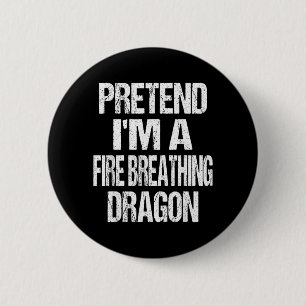 Macaron Rond 5 Cm Drôle de dragon cracheur de feu Halloween