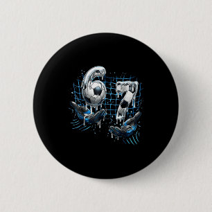 Macaron Rond 5 Cm Drôle de foot 67 Six Sept Drôle de numéro 67 Mème