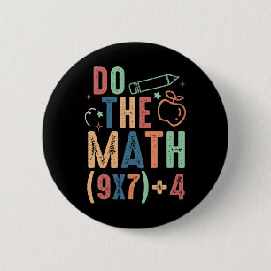 Macaron Rond 5 Cm Drôle de maths 67 mème six sept garçon fille ensei