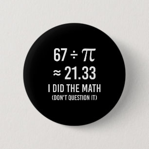 Macaron Rond 5 Cm Drôle de maths de jour de meme 67