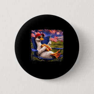 Macaron Rond 5 Cm Drôle de mauvaise journée pour être une oie hot-do