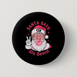 Macaron Rond 5 Cm Drôle de Noël 67 Mème Cerveau Pourri Père Noël Xma