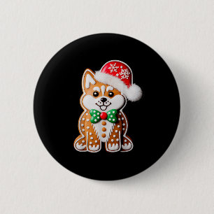 Macaron Rond 5 Cm Drôle de pain d'épice chien husky sibérien Noël Fe