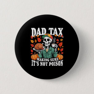 Macaron Rond 5 Cm Drôle de Thanksgiving Papa Taxe Squelette Dinde Jo