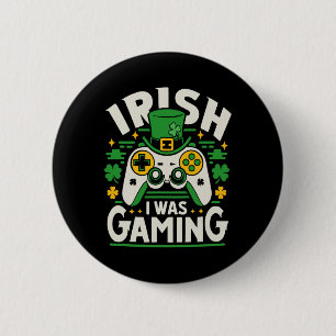 Macaron Rond 5 Cm Drôle de vidéo de jeu irlandais de la Saint-Patric