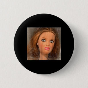 Macaron Rond 5 Cm Drôle dégoûtant doll face mème