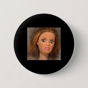 Macaron Rond 5 Cm Drôle dégoûtant poupée visage mème _1
