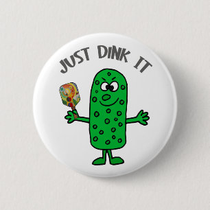 Macaron Rond 5 Cm Drôle Dink it Pickleball Jouer Pickleball