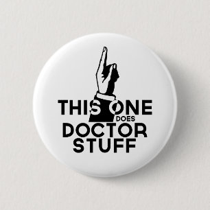 Macaron Rond 5 Cm Drôle Docteur Vintage - Médecin Celui-Ci