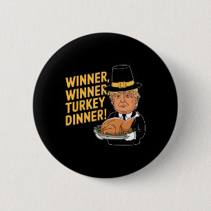 Macaron Rond 5 Cm Drôle Donald Trump Gagnant Gagnant Dîner de dinde