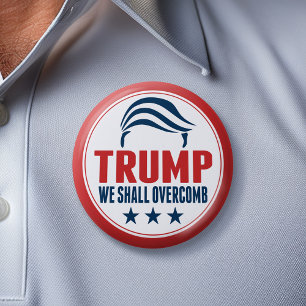 Macaron Rond 5 Cm Drôle Donald Trump - Nous allons nous surpasser