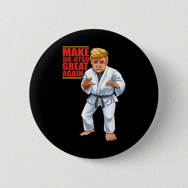 Macaron Rond 5 Cm Drôle Donald Trump Républicain - Jiu-jitsu Et Bjj (Devant)