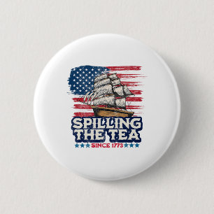 Macaron Rond 5 Cm Drôle Enseignant Histoire Américaine Boston Spant 