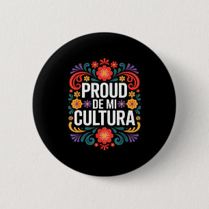 Macaron Rond 5 Cm Drôle fier de mon patrimoine culturel mexicain dis