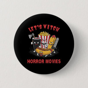 Macaron Rond 5 Cm Drôle Halloween Regardons Horreur Films Femmes Me