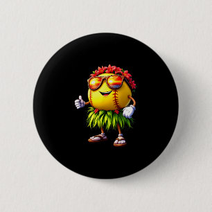 Macaron Rond 5 Cm Drôle Hawaii Softll Ll Hawaïen Tropical Été Va