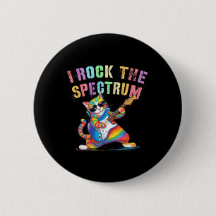 Macaron Rond 5 Cm Drôle Je Fais Rock The Spectrum Autisme Maman Papa