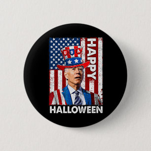 Macaron Rond 5 Cm Drôle Joe Biden 4 juillet heureux Halloween Amériq