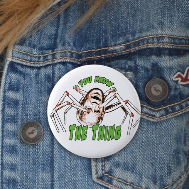 Macaron Rond 5 Cm Drôle Joe Biden Halloween Vous connaissez la chose (Funny Biden you know the thing political Halloween humor)