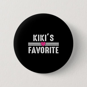 Macaron Rond 5 Cm Drôle Kiki'ss Fils préféré Fille Je suis Kiki's's