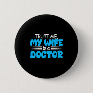 Macaron Rond 5 Cm Drôle Ma femme docteur drôle pour mari