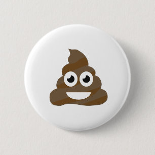 Macaron Rond 5 Cm Drôle mignon Poop Emoji