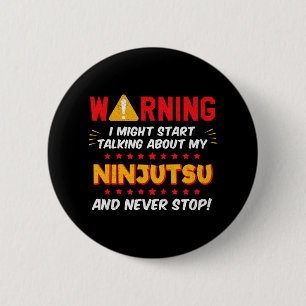 Macaron Rond 5 Cm Drôle Ninjutsu Martial Arts Plaisanter
