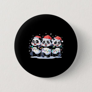 Macaron Rond 5 Cm Drôle Noël Père Noël Reindeer Cute Panda Père Noël