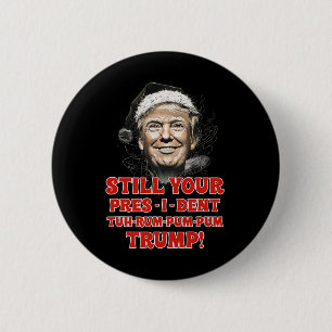 Macaron Rond 5 Cm Drôle Noël Président Trump Pyjamas Ugly Chris