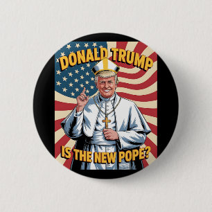 Macaron Rond 5 Cm Drôle Pape Et Président Donald Trump8