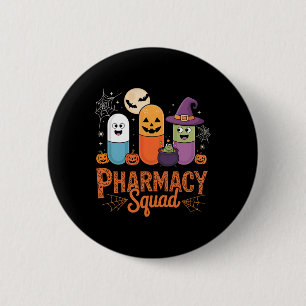 Macaron Rond 5 Cm Drôle pilules Pharmacienne Pharmacienne Squad Cute