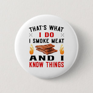 Macaron Rond 5 Cm Drôle Pitmaster Byrbecue Ribs - I Smoke Meat Bbq G