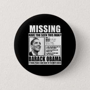 Macaron Rond 5 Cm Drôle Poster libéral de Barack Obama