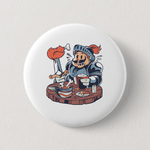Macaron Rond 5 Cm Drôle Poulet Alimentation Pun