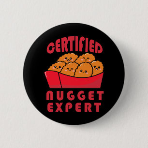 Macaron Rond 5 Cm Drôle Poulet Nugget Expert Nug Life