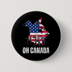 Macaron Rond 5 Cm Drôle Président Donald Trump Oh Canada États-Unis