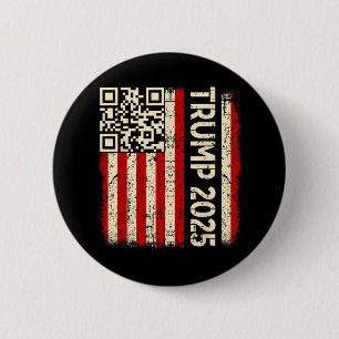 Macaron Rond 5 Cm Drôle Qr Donald Trump Dancing 4745 Code Vidéo