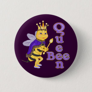 Macaron Rond 5 Cm Drôle Queen Bee