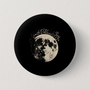 Macaron Rond 5 Cm Drôle rétro tendance copie lune joie minimal espac