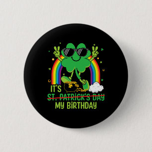 Macaron Rond 5 Cm Drôle Saint Patrick's Day C'est mon anniversaire S