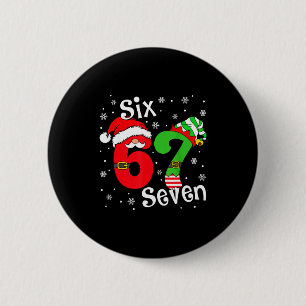Macaron Rond 5 Cm Drôle Six Sept 67 Mème 6 7 Elf Père Noël Noël Pa
