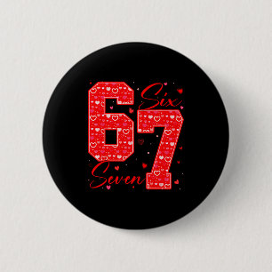 Macaron Rond 5 Cm Drôle Six Sept 6 7 Mème Cœurs Cud Saint-Valentin