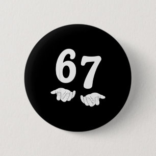 Macaron Rond 5 Cm Drôle Six Sept 6 7 Mème Gen Alpha Argot 67 Mains