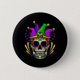 Macaron Rond 5 Cm Drôle Sugar Crâne Mardi Gras Fête Vêtements Hommes