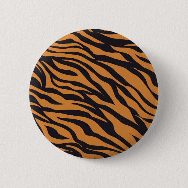 Macaron Rond 5 Cm Drôle Tigre Stripes Animaux Sauvages Cadeaux Motif (Devant)