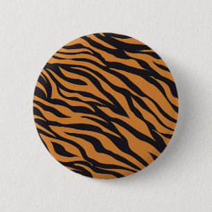 Macaron Rond 5 Cm Drôle Tigre Stripes Animaux Sauvages Cadeaux Motif