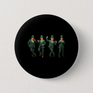 Macaron Rond 5 Cm Drôle Trump Dance Saint Patricks Day Pyjamas Ymca