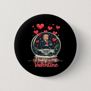 Macaron Rond 5 Cm Drôle Trump Est Mon Valentin Hommes Femmes Soutien